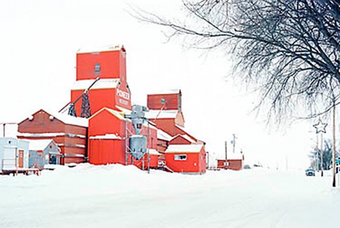 Pioneer grain elevators at Neudorf, Saskatchewan