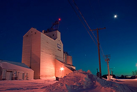 UGG wooden grain elevator at Naicam, Saskatchewan