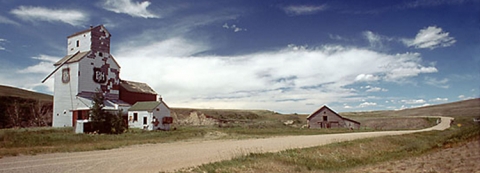 P&H Wooden grain Elevator at Sharples, Alberta