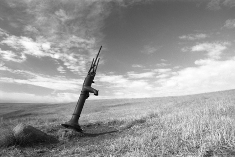 "Waterless" Well water pump near Milo, Alberta 