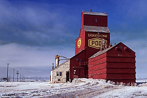 Pool wooden elevator at Dollard, Saskatchewan