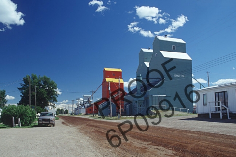 Wooden Grain Elevators at Nanton, Alberta