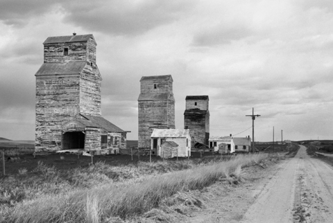 Image of elevators at Verlo, SK, "Along the Road"