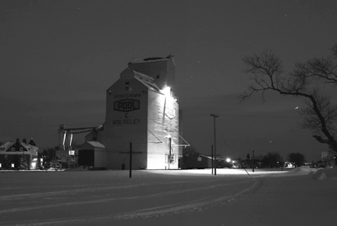 Image of Wolseley wooden grain elevator, Saskatchewan