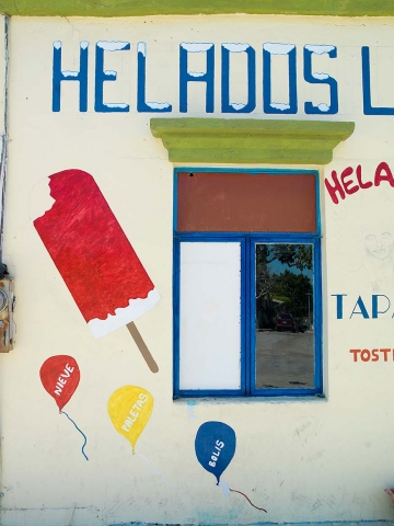 Colourful store front in Santiago, Baja, Mexico