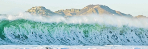 Endless wave starting to curl at San Jose del Cabo