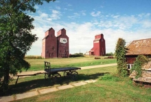 Rowley wooden grain elevators, Alberta