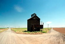 Old wooden grain elevator at Hatch, Washington