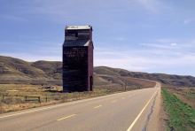 Wooden elevator at Dorothy, Alberta