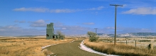 Photograph of wooden elevator at Bowdoin, Montana.