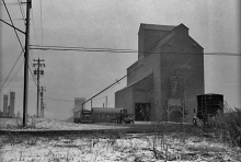 Wooden elevators at Bashaw, Alberta