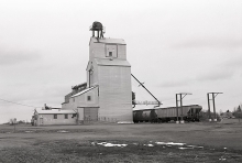 Wooden elevator at Dalmeny, Saskatchewan