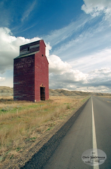 Wooden elevator at Dorothy, Alberta