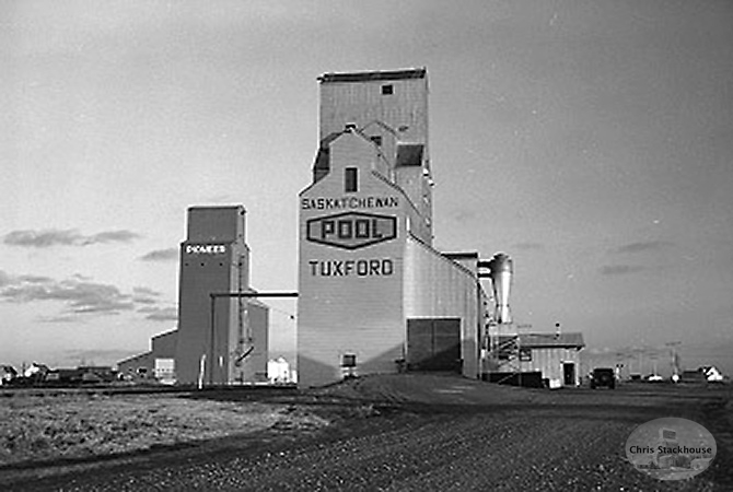 Grain elevators at Tuxford, Saskatchewan